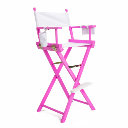 Pink Folding Tall Chair Dark Humor Movie Director 75cm