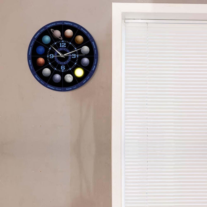 Planets of Astrology Outer Space Modern Wall Clock Solar