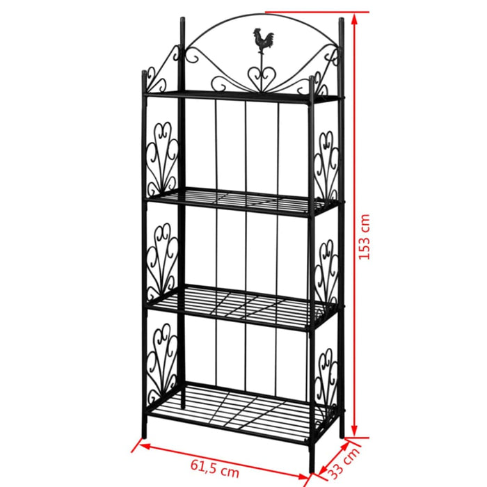 Plant Rack Square Black Abinb