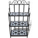 Plant Stand Display Black White Mosaic Pattern Aoott