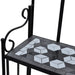 Plant Stand Display Black White Mosaic Pattern Aoott
