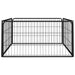 Dog Playpen 4 Panels Black 100x50 Cm Powder-coated Steel