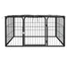 Dog Playpen 4 Panels Black 100x50 Cm Powder-coated Steel