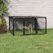 Dog Playpen 4 Panels Black 100x50 Cm Powder-coated Steel