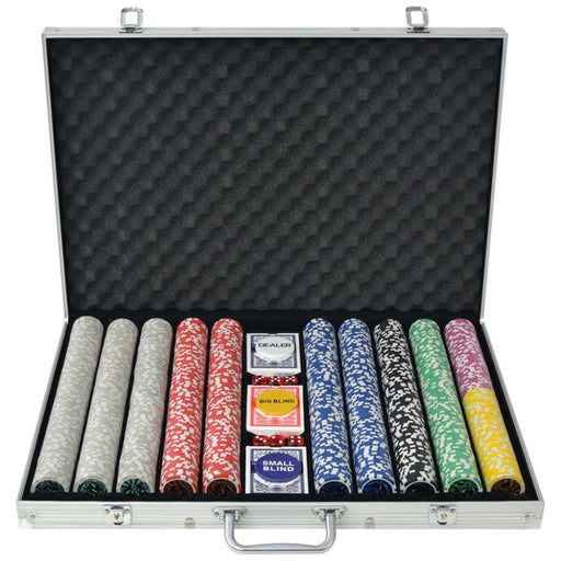 Poker Set with 1000 Laser Chips Aluminium Nbonp