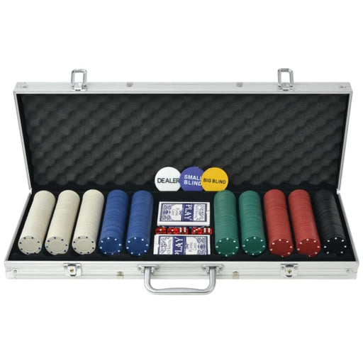 Poker Set with 500 Chips Aluminium Nbonb