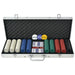 Poker Set with 500 Chips Aluminium Nbonb