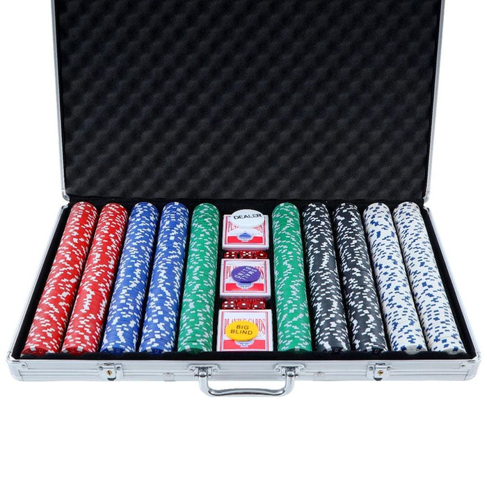 Poker Chip Set 1000pc Chips Texas Hold’em Casino Gambling