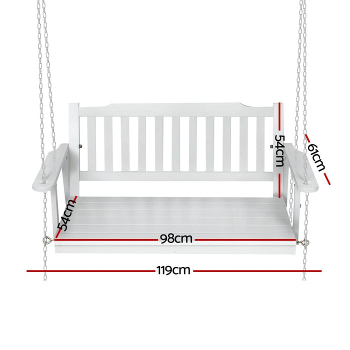 Porch Swing Chair with Chain Garden Bench Outdoor Furniture