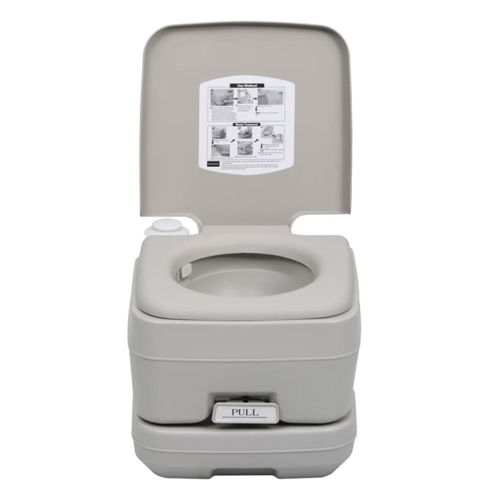 Portable Camping Toilet Grey 10 + 10 l Tbotl