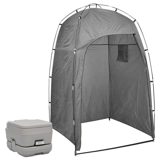 Portable Camping Toilet With Tent 10 + 10 l Tbnonkx