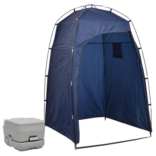 Portable Camping Toilet with Tent 10 + 10 l Tbnonnk