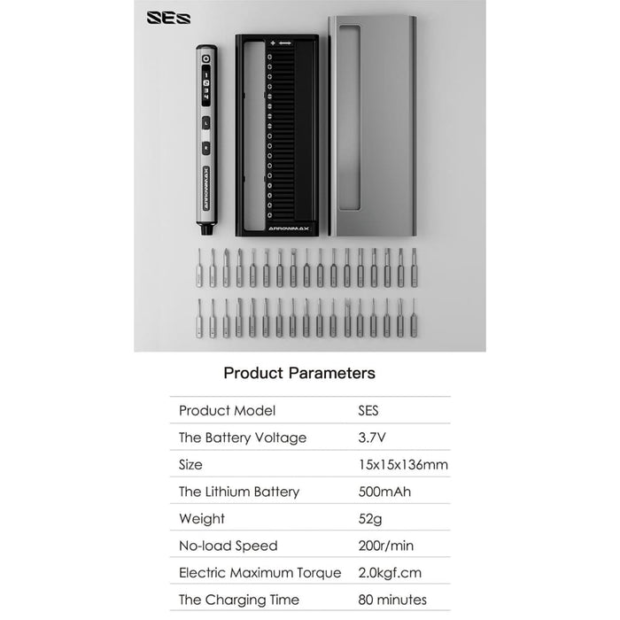Portable Cordless Oled Display Electric Screwdriver Set