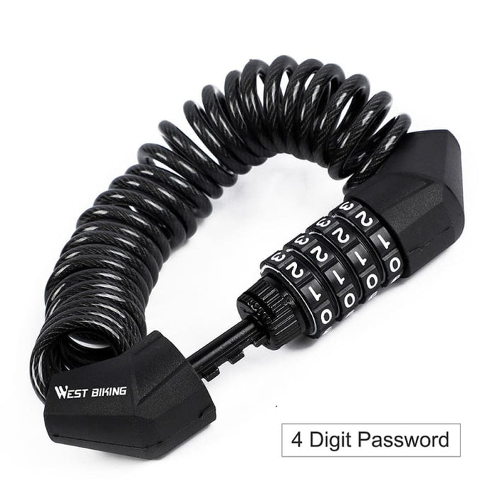 Portable Digital Steel Cable Bicycle Lock
