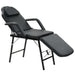 Portable Facial Treatment Chair Faux Leather 185x78x76 Cm