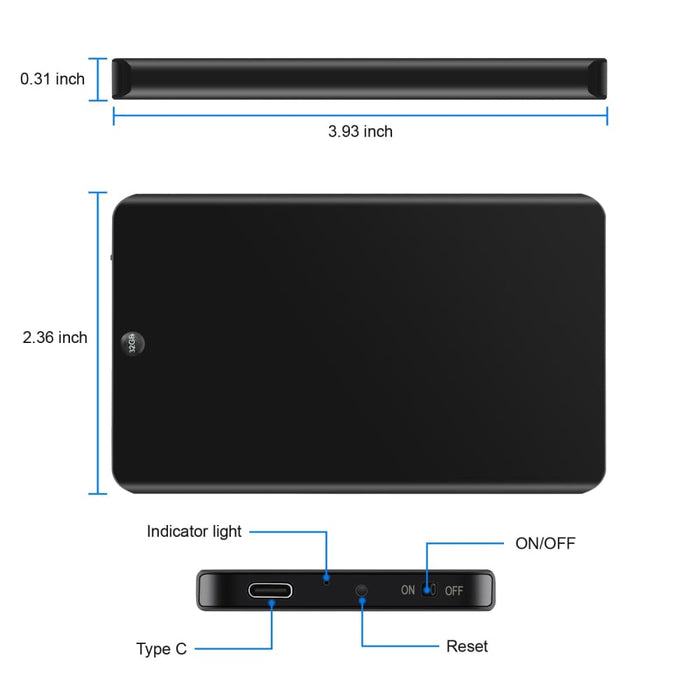 V66 Portable Professional Rechargeable Digital Audio Voice