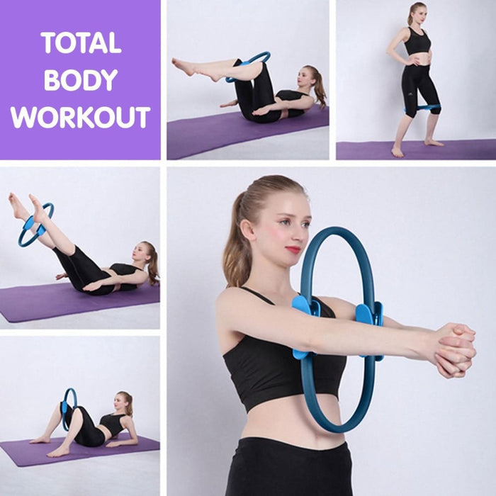 Powertrain Pilates Ring Band Yoga Home Workout Exercise Blue