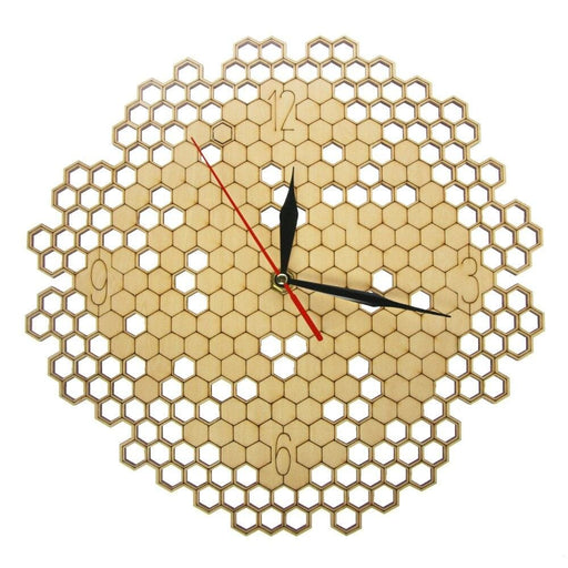 Precision - cutting Decorative Plywood Honeycomb Wall Clock