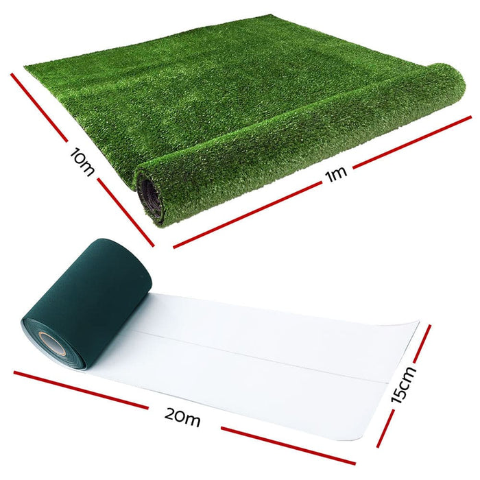 Primeturf 2x10m Artificial Grass Synthetic Fake 20sqm Turf