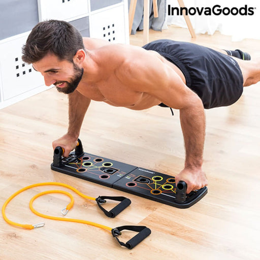 Push - up Board With Resistance Bands And Exercise Guide