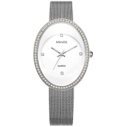 Quartz Women Silver Digital Casual Watch Bracelet