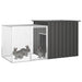 Rabbit Cage Anthracite 200x91x100 Cm Galvanised Steel