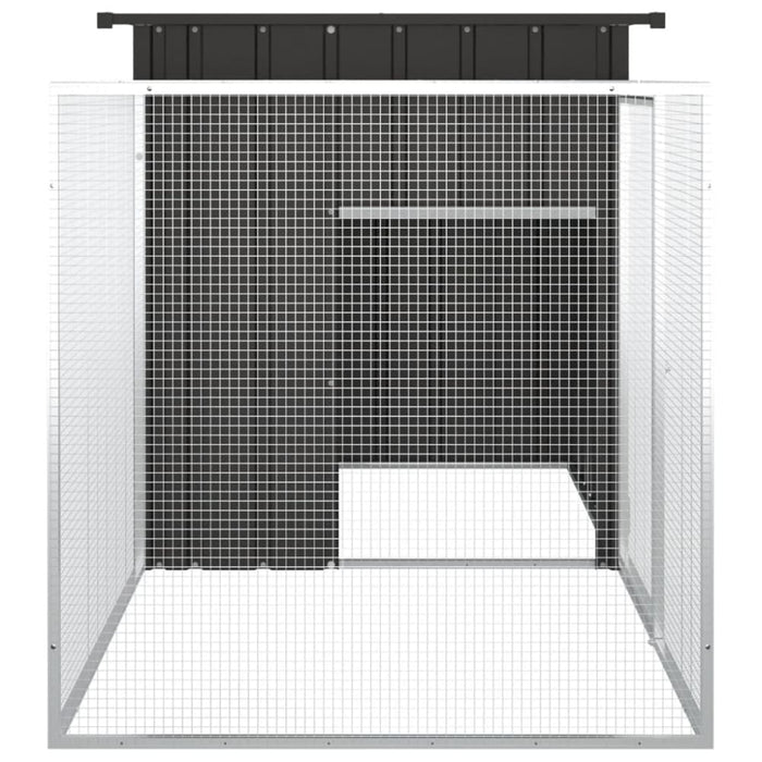 Rabbit Cage Anthracite 200x91x100 Cm Galvanised Steel