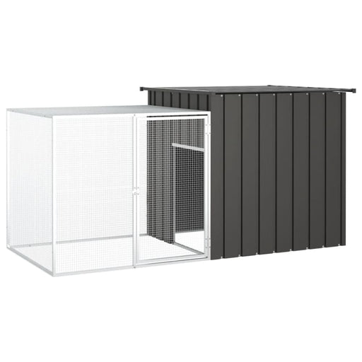 Rabbit Cage Anthracite 200x91x100 Cm Galvanised Steel