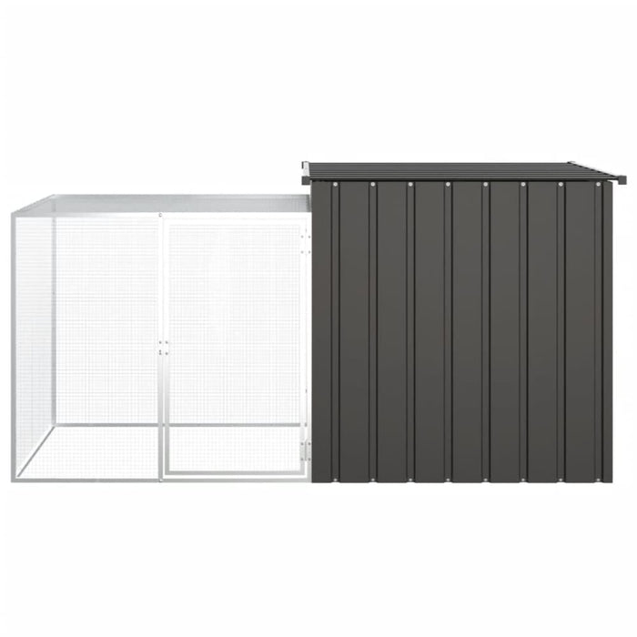 Rabbit Cage Anthracite 200x91x100 Cm Galvanised Steel