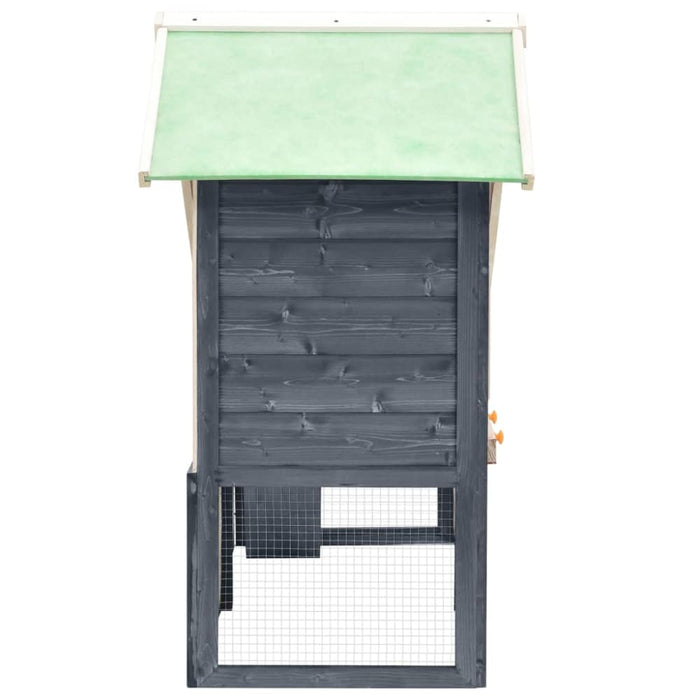 Rabbit Hutch Grey and White Solid Firwood Oibnlk