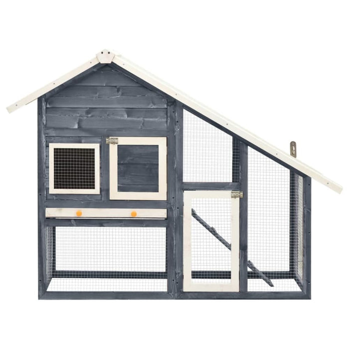 Rabbit Hutch Grey and White Solid Firwood Oibnlk