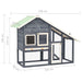 Rabbit Hutch Grey and White Solid Firwood Oibnlk