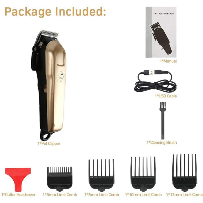 Usb Rechargeable Low Noise Cordless Electric Dog Hair