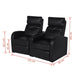 Recliner 2 Seat Artificial Leather Black Gl870