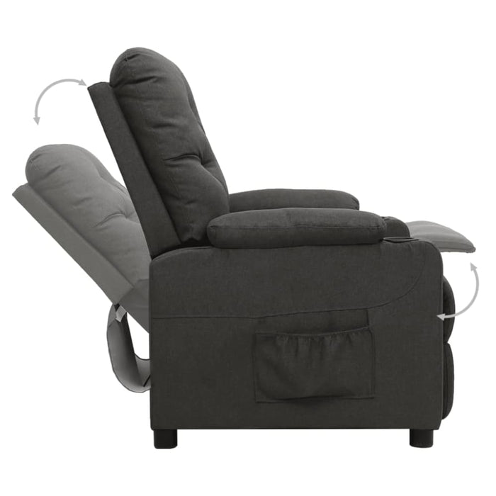 Reclining Chair Dark Grey Fabric Ttkobt
