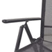 Reclining Deck Chair Aluminium and Textilene Black Axill