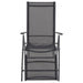 Reclining Deck Chair Aluminium and Textilene Black Axill