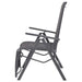 Reclining Deck Chair Aluminium and Textilene Black Axill