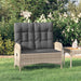 Reclining Garden Bench with Cushions 107 Cm Poly Rattan