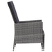 Reclining Garden Chair with Cushions Poly Rattan Grey Tobxtb