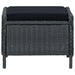 Reclining Garden Chair with Footstool Poly Rattan Dark Grey