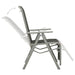 Reclining Garden Chair Textilene and Aluminium Silver Toxokl