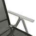 Reclining Garden Chair Textilene and Aluminium Silver Toxokl