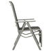 Reclining Garden Chair Textilene and Aluminium Silver Toxokl