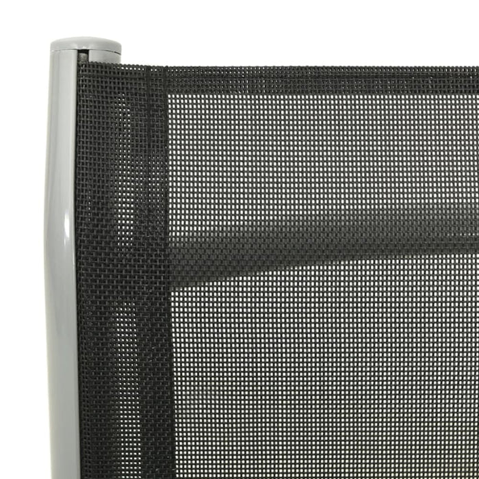 Reclining Garden Chair Textilene and Aluminium Silver Toxokl