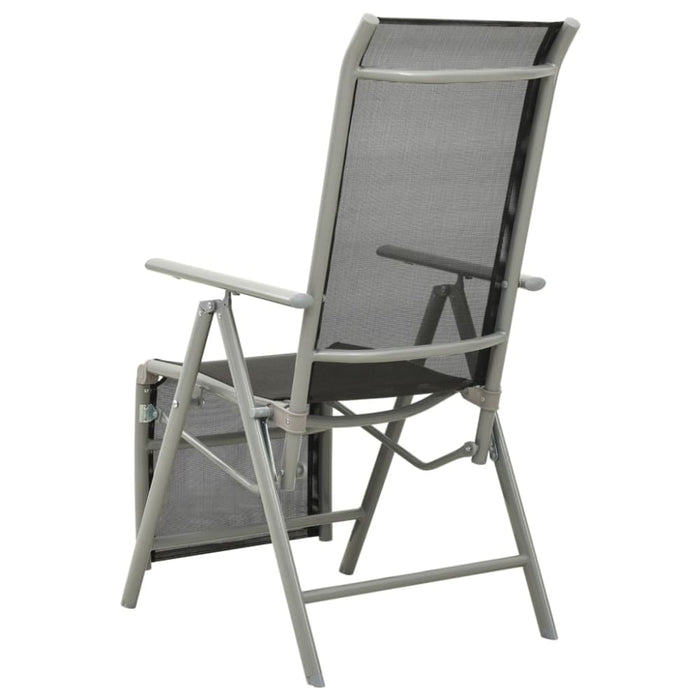 Reclining Garden Chair Textilene and Aluminium Silver Toxokl