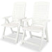 Reclining Garden Chairs 2 Pcs Plastic White Atnkp