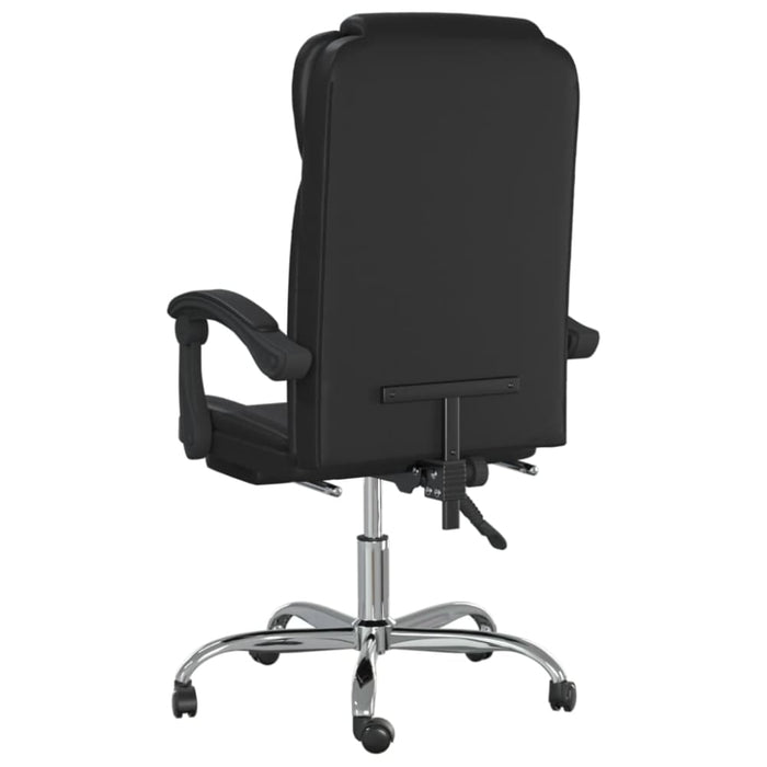 Reclining Office Chair Black Faux Leather Taklki