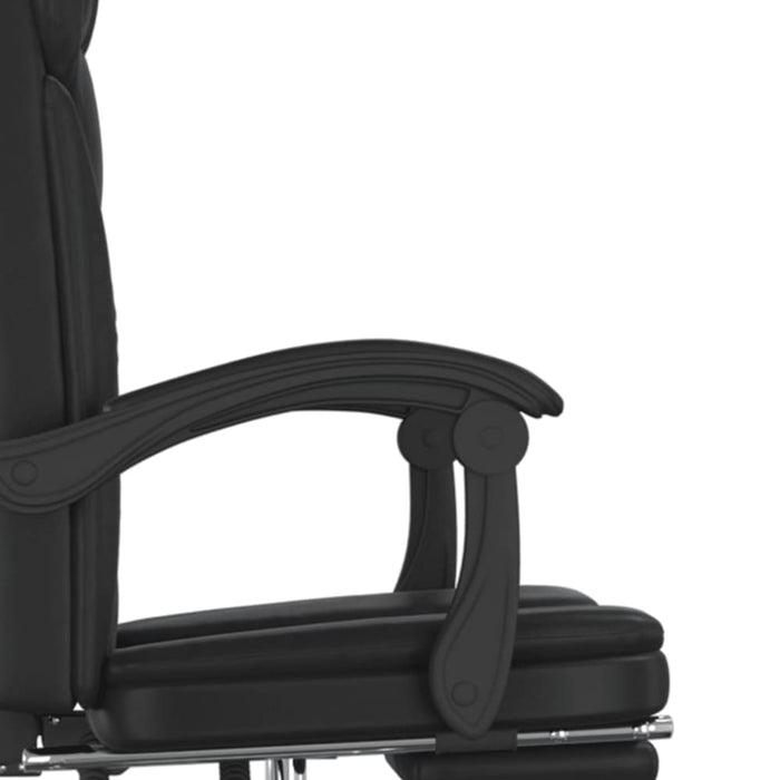 Reclining Office Chair Black Faux Leather Taklki