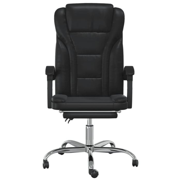 Reclining Office Chair Black Faux Leather Taklki